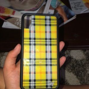 IPhone Xs Max wildflower yellow plaid case